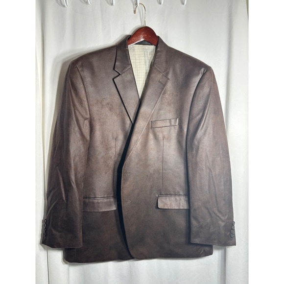 Lauren Ralph Lauren Other - LAUREN Ralph Lauren Men's 50R Brown Faux Leather Sport Coat Blazer Jacket
